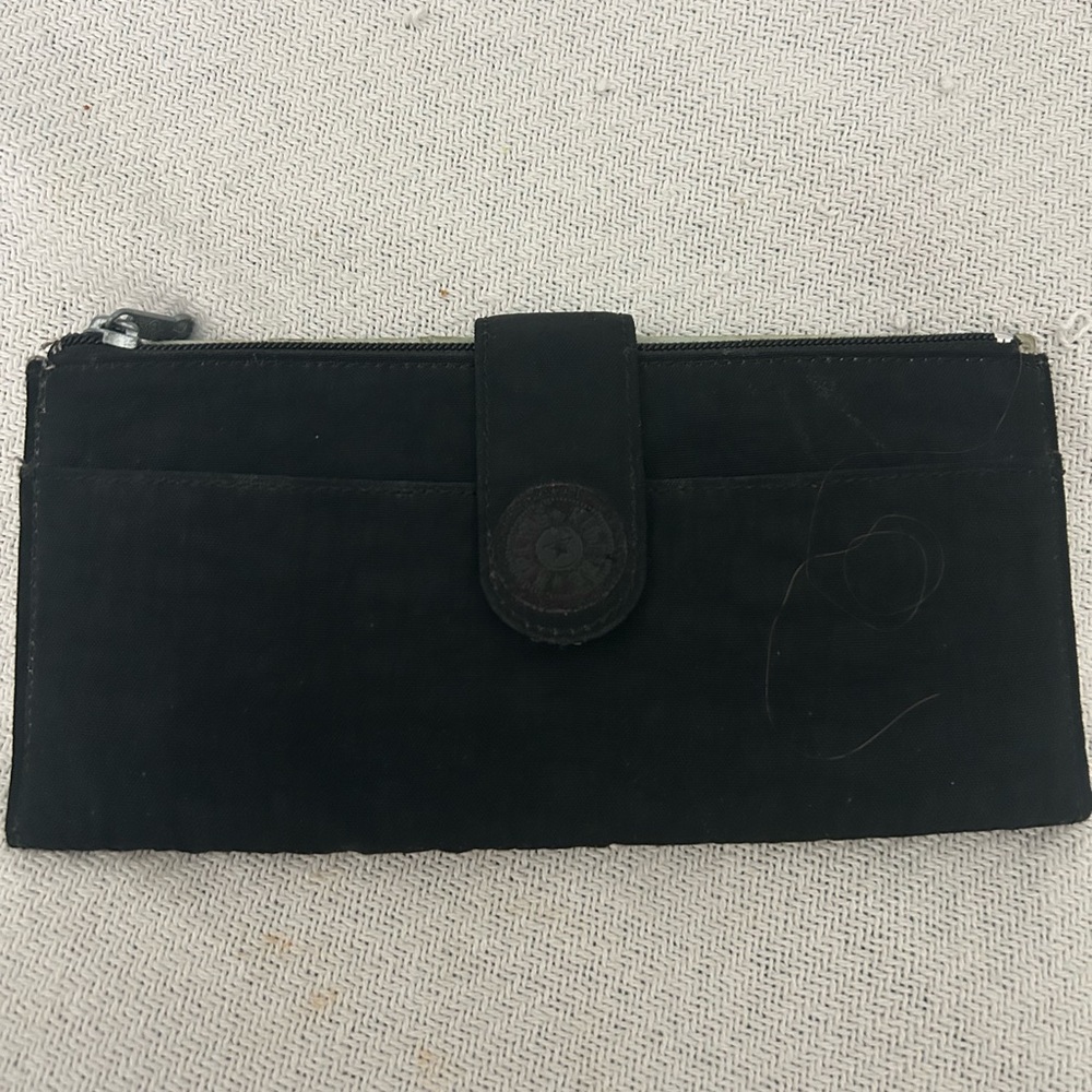 Black Wallet with Snap Closure